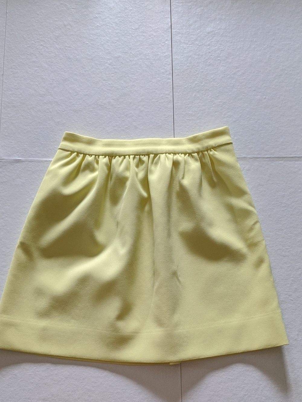 J. Crew High Waist Gathered A-Line Mini Skirt - Size 4 - Yellow